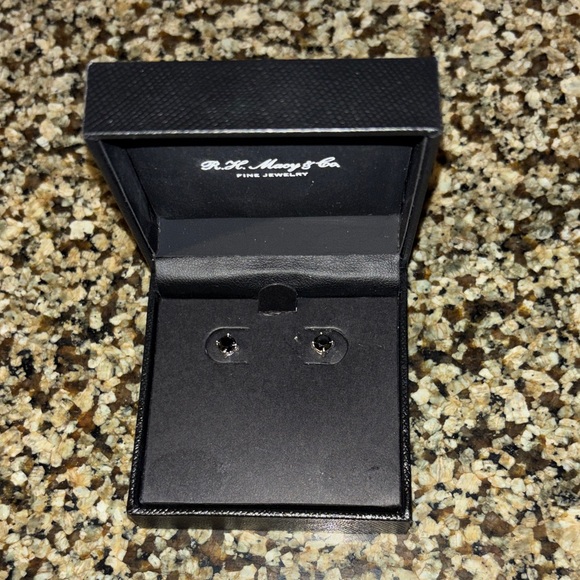 Black Diamond Stud Earrings